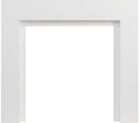 Adam Beaumont Mantelpiece in Pure White with Downlights, 50 Inch