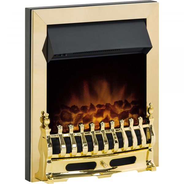 Adam Blenheim Electric fire in Brass