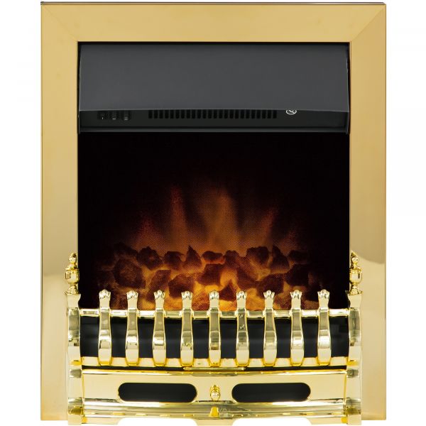 Adam Blenheim Electric fire in Brass