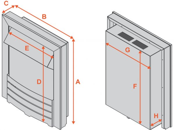 Adam Cambridge 6-in-1 Electric Fire in Black