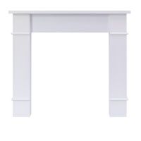 Adam Chelmsford Mantelpiece with Downlights in Pure White, 48 Inch