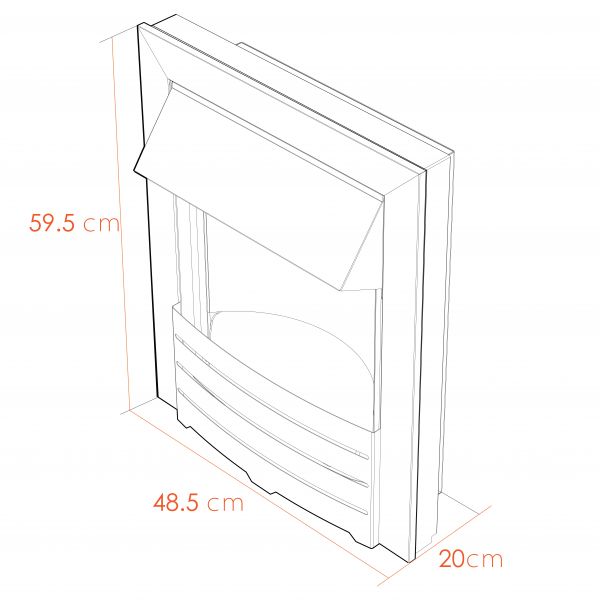 Adam Helios Electric Fire in Brushed Steel