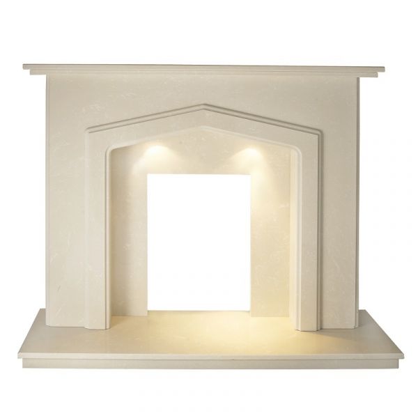 Adam Barrington Marble Fireplace in Roman Stone