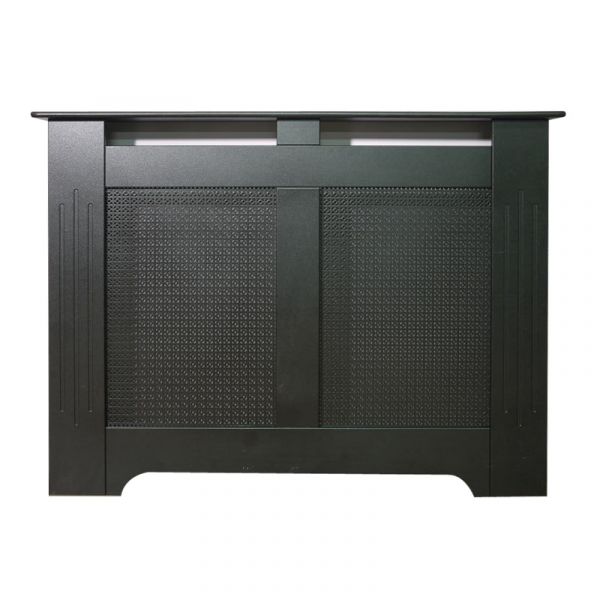 The Burford Radiator Cover in Black, 1600mm