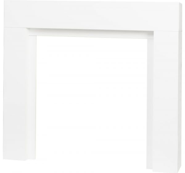 Adam Beaumont Mantelpiece in Pure White with Downlights, 50 Inch