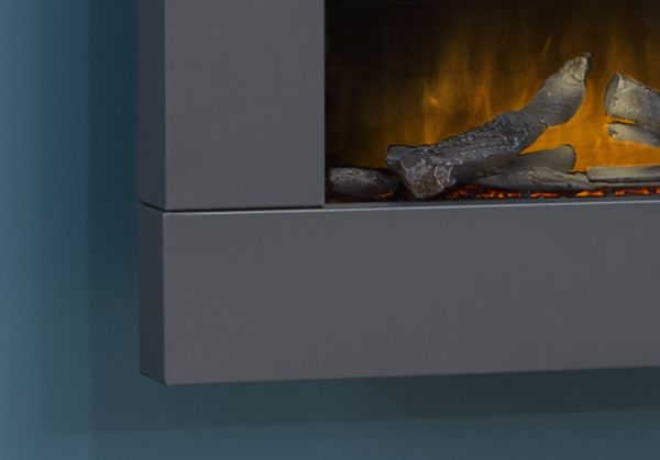 Adam Carina Electric Wall Mounted Fire with Remote Control in Black, 32 Inch