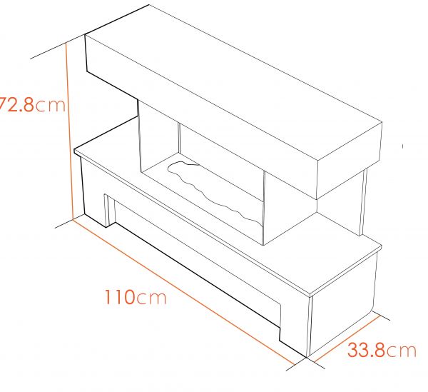 Adam Havana Fireplace Suite with Remote Control in Pure White, 43 Inch
