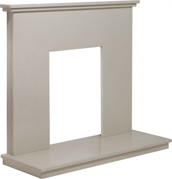 Adam Ashlea Marble Fireplace in Beige Stone