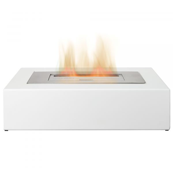 The Curve Freestanding Bio Ethanol Fire in White