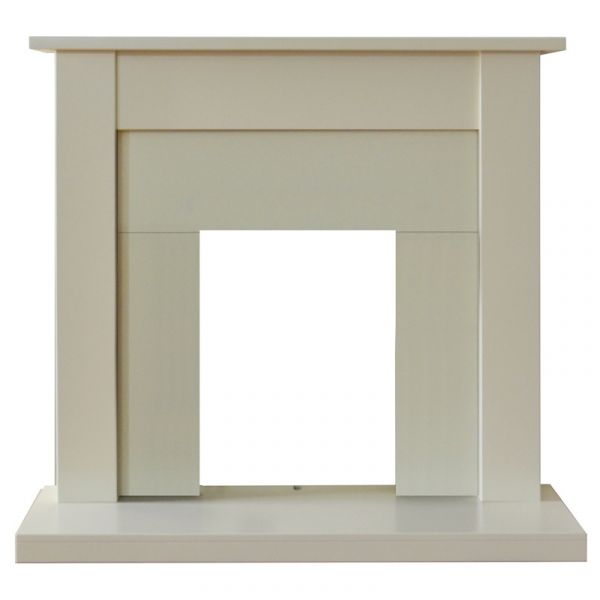 Adam Sutton Fireplace in Cream and Black, 43 Inch