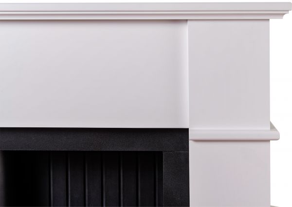 Adam Oxford Stove Fireplace in Pure White, 48 Inch