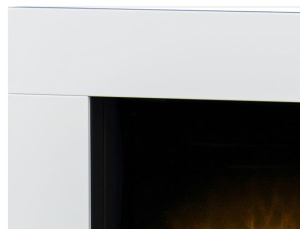 Adam Carina Electric Wall Mounted Fire with Remote Control in Pure White, 32 Inch