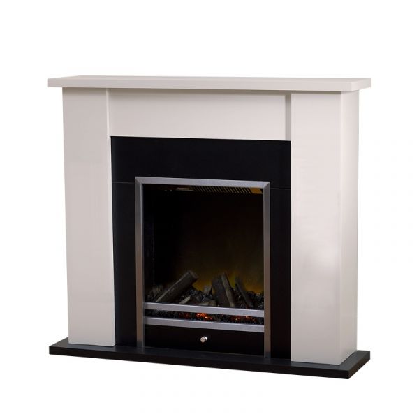 Adam Stratton Fireplace Suite in Cream, 35 Inch