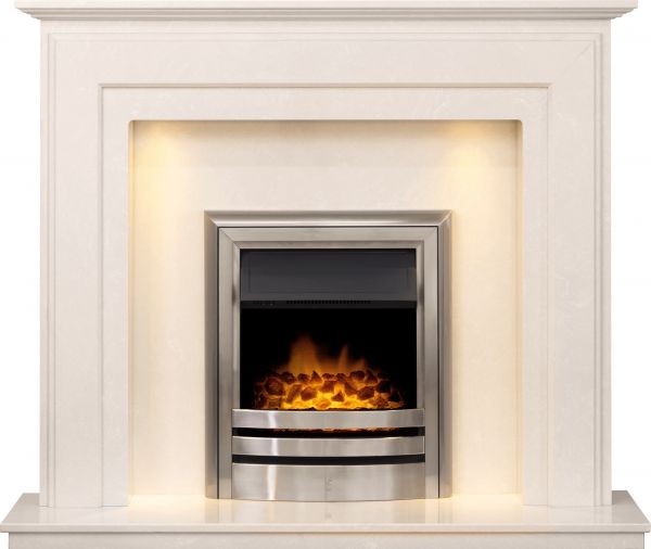 Adam Helston Marble Fireplace with 3
