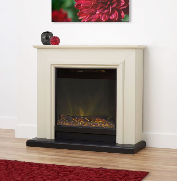 Adam Kensington Fireplace Suite in Stone Effect, 40 Inch