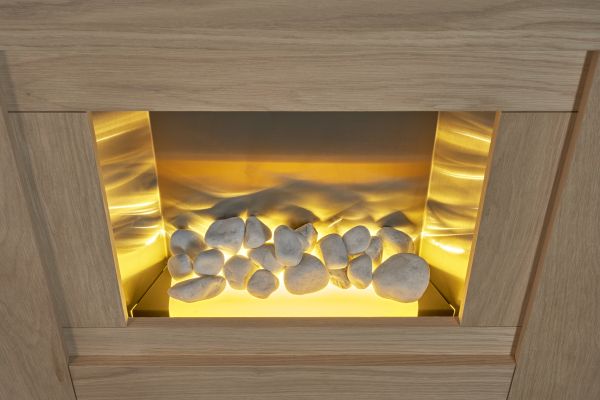 Adam Brooklyn Electric Fireplace Suite in Oak, 30 Inch