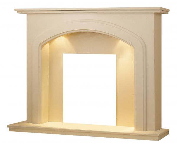 Adam Lincoln Marble Fireplace in Roman Stone