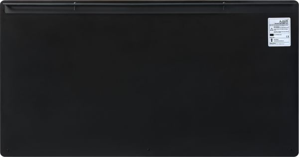 Vitreo Large Radiator Cover in Black Glass, 1600mm